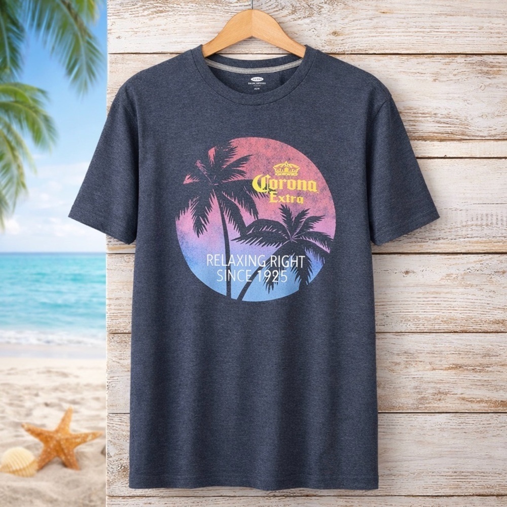 Old Navy Corona Extra Graphic Men's Tee Shirt Size Medium
